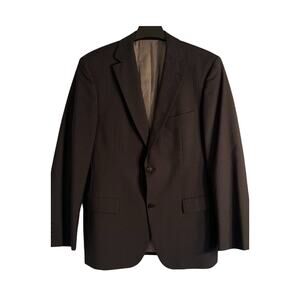 Hugo Boss Blazer Mens 40R Gray Wool Mohair Single Breast Silk Lined Professional